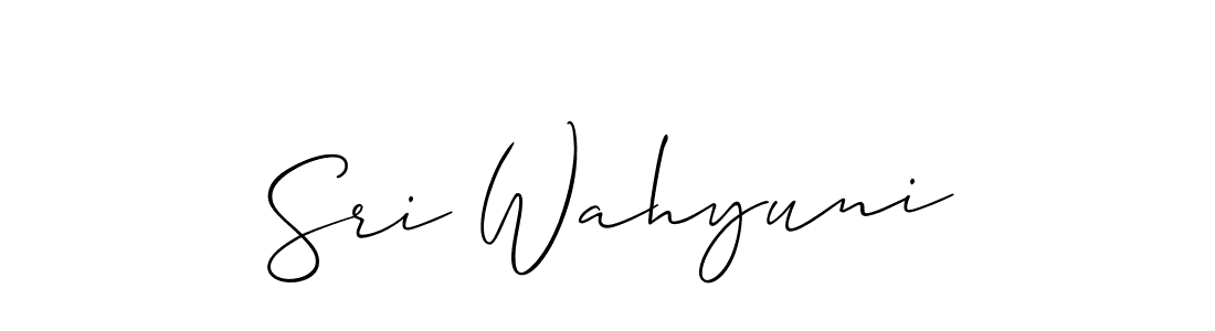 How to make Sri Wahyuni signature? Allison_Script is a professional autograph style. Create handwritten signature for Sri Wahyuni name. Sri Wahyuni signature style 2 images and pictures png