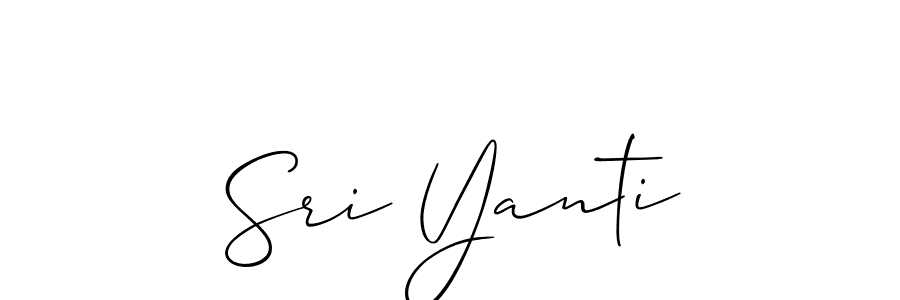 Also we have Sri Yanti name is the best signature style. Create professional handwritten signature collection using Allison_Script autograph style. Sri Yanti signature style 2 images and pictures png