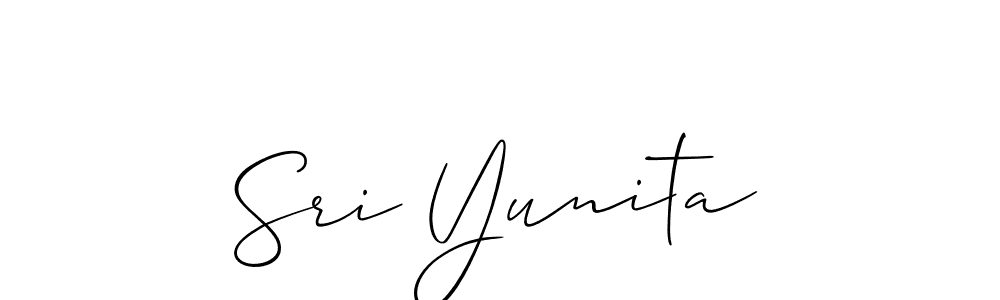 Also we have Sri Yunita name is the best signature style. Create professional handwritten signature collection using Allison_Script autograph style. Sri Yunita signature style 2 images and pictures png