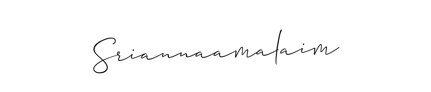 How to make Sriannaamalaim name signature. Use Allison_Script style for creating short signs online. This is the latest handwritten sign. Sriannaamalaim signature style 2 images and pictures png