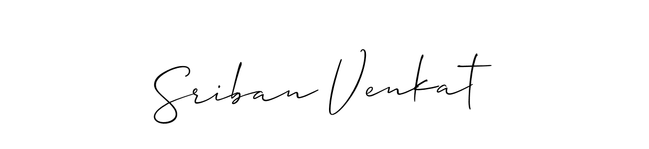 How to make Sriban Venkat signature? Allison_Script is a professional autograph style. Create handwritten signature for Sriban Venkat name. Sriban Venkat signature style 2 images and pictures png