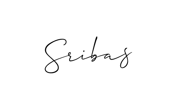 Create a beautiful signature design for name Sribas. With this signature (Allison_Script) fonts, you can make a handwritten signature for free. Sribas signature style 2 images and pictures png