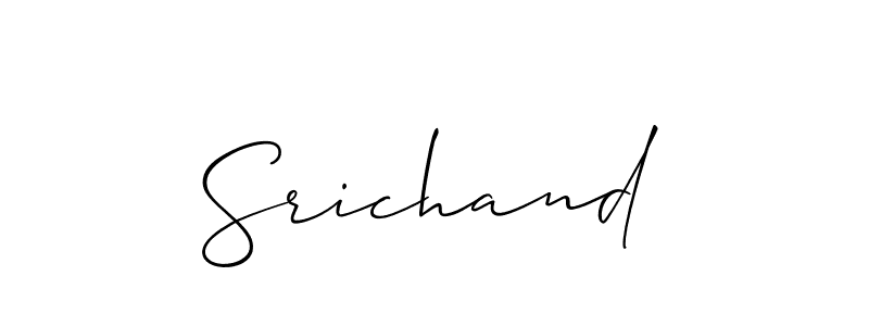 How to make Srichand name signature. Use Allison_Script style for creating short signs online. This is the latest handwritten sign. Srichand signature style 2 images and pictures png