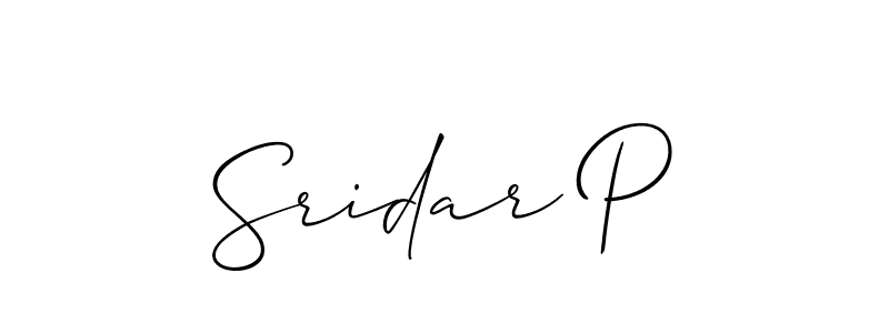 Best and Professional Signature Style for Sridar P. Allison_Script Best Signature Style Collection. Sridar P signature style 2 images and pictures png