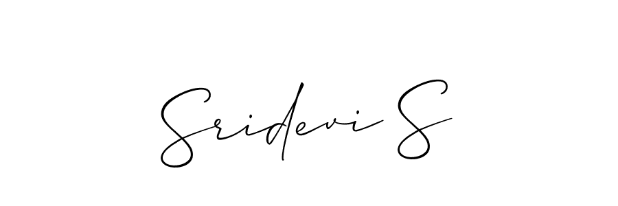 It looks lik you need a new signature style for name Sridevi S. Design unique handwritten (Allison_Script) signature with our free signature maker in just a few clicks. Sridevi S signature style 2 images and pictures png