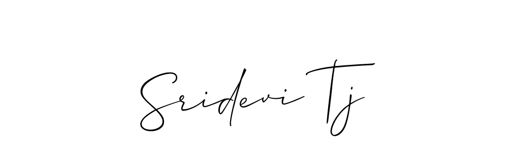 How to make Sridevi Tj signature? Allison_Script is a professional autograph style. Create handwritten signature for Sridevi Tj name. Sridevi Tj signature style 2 images and pictures png