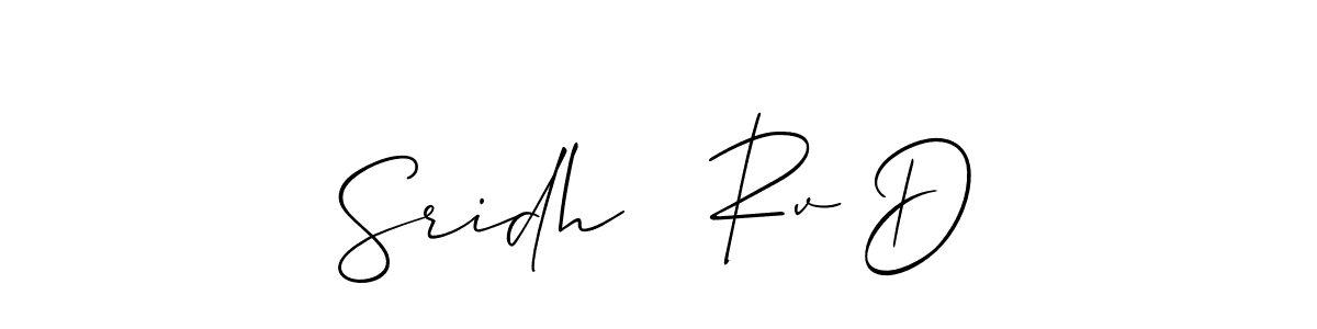 You should practise on your own different ways (Allison_Script) to write your name (Sridh   Rv D) in signature. don't let someone else do it for you. Sridh   Rv D signature style 2 images and pictures png