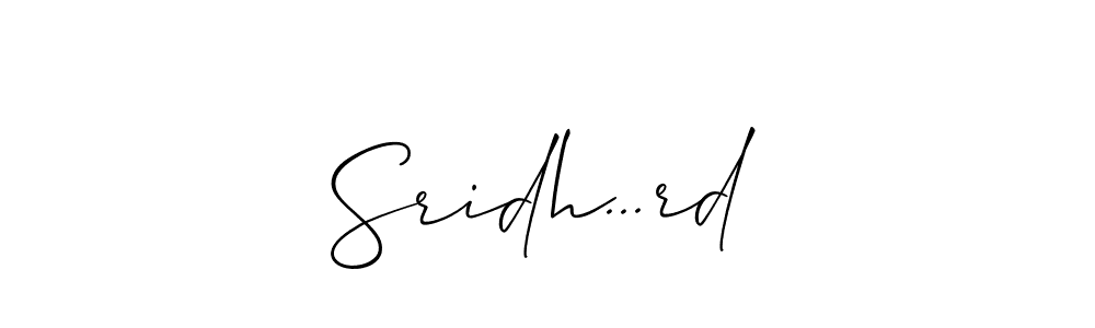 Design your own signature with our free online signature maker. With this signature software, you can create a handwritten (Allison_Script) signature for name Sridh...rd. Sridh...rd signature style 2 images and pictures png