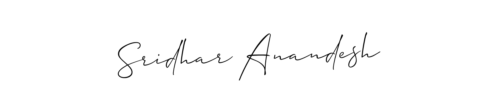 Make a beautiful signature design for name Sridhar Anandesh. Use this online signature maker to create a handwritten signature for free. Sridhar Anandesh signature style 2 images and pictures png