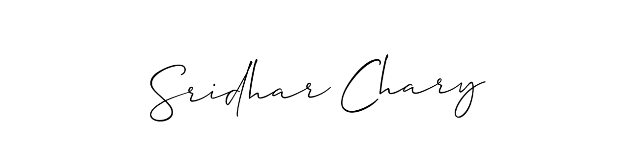 Also we have Sridhar Chary name is the best signature style. Create professional handwritten signature collection using Allison_Script autograph style. Sridhar Chary signature style 2 images and pictures png