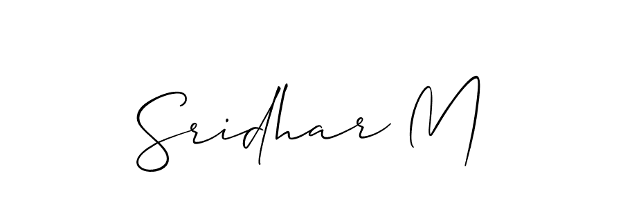 Also You can easily find your signature by using the search form. We will create Sridhar M name handwritten signature images for you free of cost using Allison_Script sign style. Sridhar M signature style 2 images and pictures png