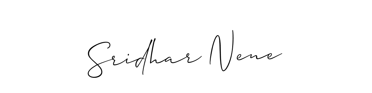 How to Draw Sridhar Nene signature style? Allison_Script is a latest design signature styles for name Sridhar Nene. Sridhar Nene signature style 2 images and pictures png