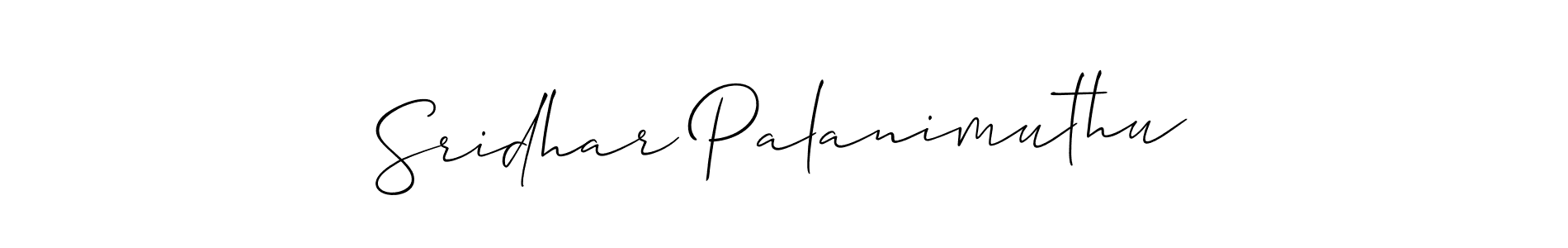 How to Draw Sridhar Palanimuthu signature style? Allison_Script is a latest design signature styles for name Sridhar Palanimuthu. Sridhar Palanimuthu signature style 2 images and pictures png