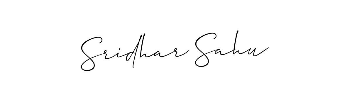 How to make Sridhar Sahu name signature. Use Allison_Script style for creating short signs online. This is the latest handwritten sign. Sridhar Sahu signature style 2 images and pictures png