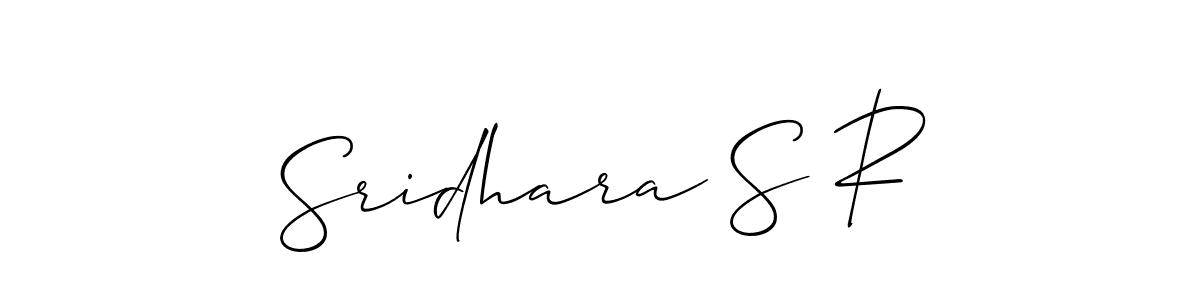 How to make Sridhara S R name signature. Use Allison_Script style for creating short signs online. This is the latest handwritten sign. Sridhara S R signature style 2 images and pictures png
