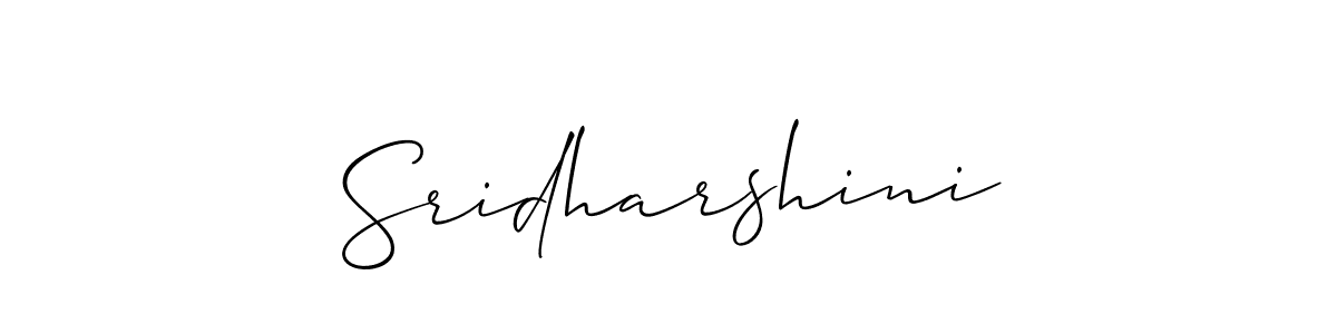 How to make Sridharshini signature? Allison_Script is a professional autograph style. Create handwritten signature for Sridharshini name. Sridharshini signature style 2 images and pictures png