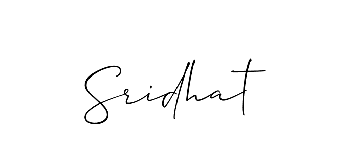 Also we have Sridhat name is the best signature style. Create professional handwritten signature collection using Allison_Script autograph style. Sridhat signature style 2 images and pictures png