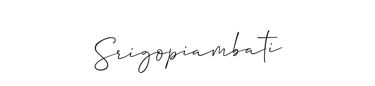 You can use this online signature creator to create a handwritten signature for the name Srigopiambati. This is the best online autograph maker. Srigopiambati signature style 2 images and pictures png