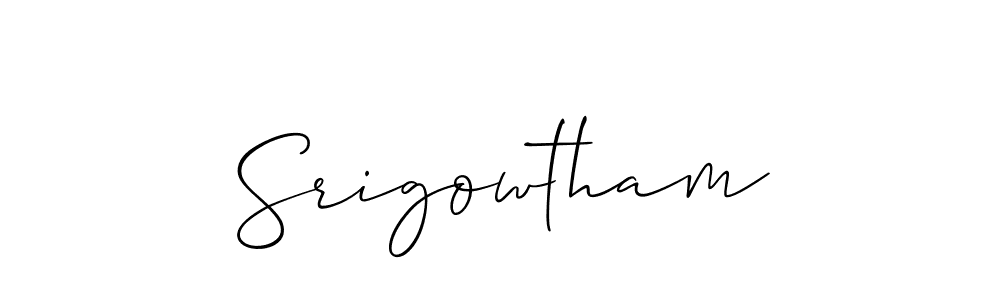 You should practise on your own different ways (Allison_Script) to write your name (Srigowtham) in signature. don't let someone else do it for you. Srigowtham signature style 2 images and pictures png