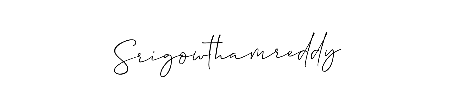 Make a beautiful signature design for name Srigowthamreddy. Use this online signature maker to create a handwritten signature for free. Srigowthamreddy signature style 2 images and pictures png