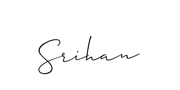 Similarly Allison_Script is the best handwritten signature design. Signature creator online .You can use it as an online autograph creator for name Srihan. Srihan signature style 2 images and pictures png