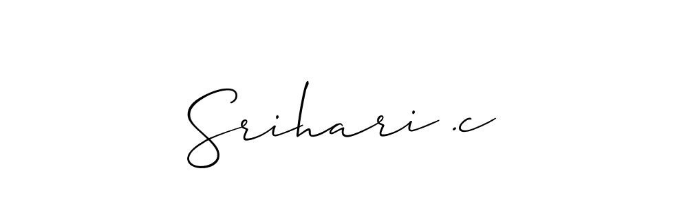 How to make Srihari .c name signature. Use Allison_Script style for creating short signs online. This is the latest handwritten sign. Srihari .c signature style 2 images and pictures png