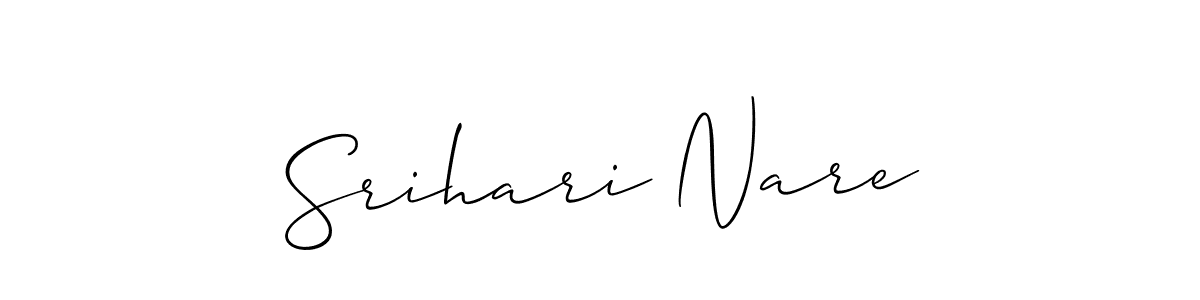 Similarly Allison_Script is the best handwritten signature design. Signature creator online .You can use it as an online autograph creator for name Srihari Nare. Srihari Nare signature style 2 images and pictures png