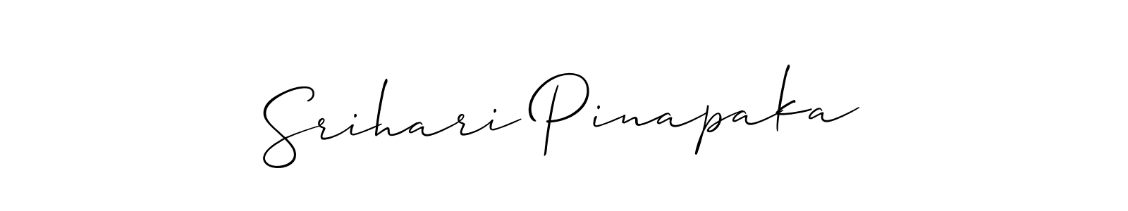 Also we have Srihari Pinapaka name is the best signature style. Create professional handwritten signature collection using Allison_Script autograph style. Srihari Pinapaka signature style 2 images and pictures png
