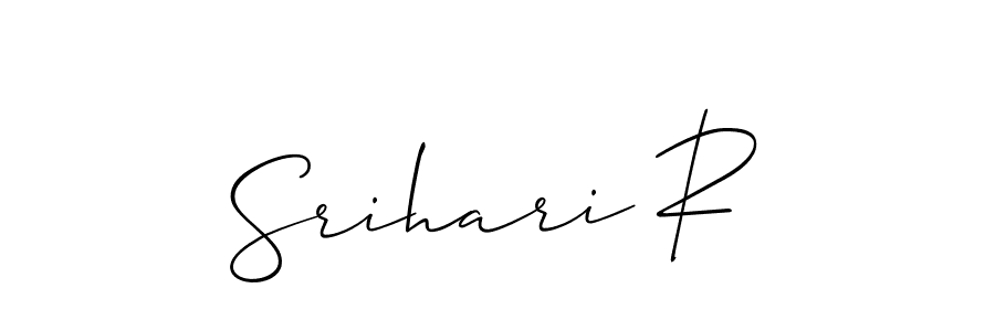 Design your own signature with our free online signature maker. With this signature software, you can create a handwritten (Allison_Script) signature for name Srihari R. Srihari R signature style 2 images and pictures png