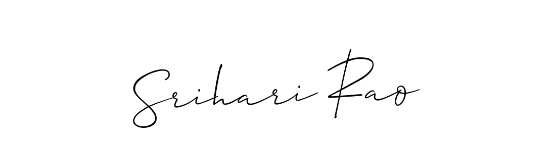 Use a signature maker to create a handwritten signature online. With this signature software, you can design (Allison_Script) your own signature for name Srihari Rao. Srihari Rao signature style 2 images and pictures png