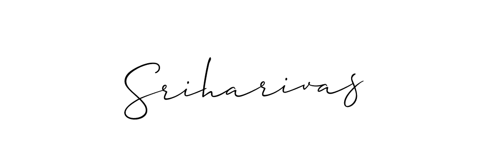 Allison_Script is a professional signature style that is perfect for those who want to add a touch of class to their signature. It is also a great choice for those who want to make their signature more unique. Get Sriharivas name to fancy signature for free. Sriharivas signature style 2 images and pictures png