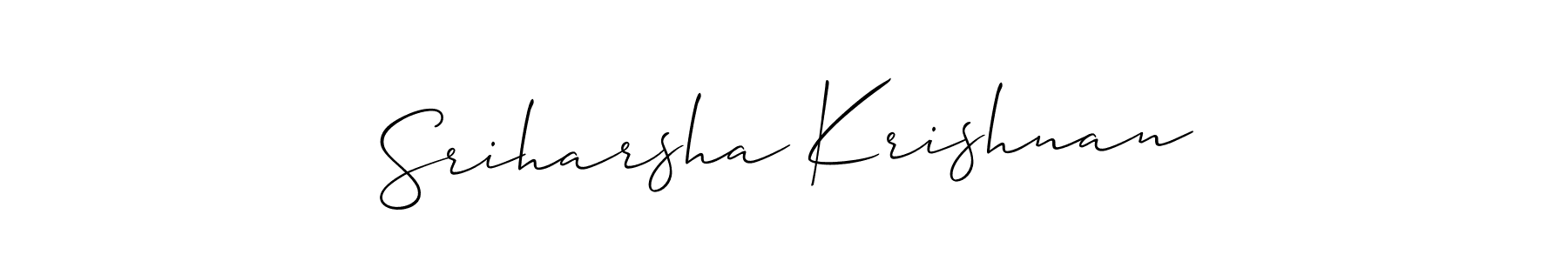 See photos of Sriharsha Krishnan official signature by Spectra . Check more albums & portfolios. Read reviews & check more about Allison_Script font. Sriharsha Krishnan signature style 2 images and pictures png