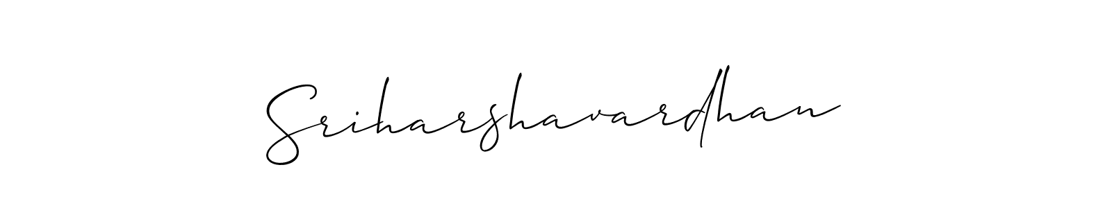 How to make Sriharshavardhan signature? Allison_Script is a professional autograph style. Create handwritten signature for Sriharshavardhan name. Sriharshavardhan signature style 2 images and pictures png