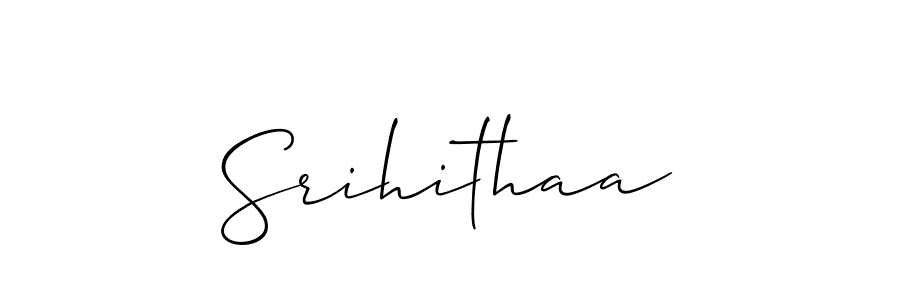 It looks lik you need a new signature style for name Srihithaa. Design unique handwritten (Allison_Script) signature with our free signature maker in just a few clicks. Srihithaa signature style 2 images and pictures png