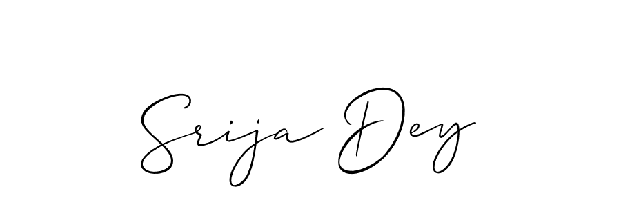 How to make Srija Dey signature? Allison_Script is a professional autograph style. Create handwritten signature for Srija Dey name. Srija Dey signature style 2 images and pictures png