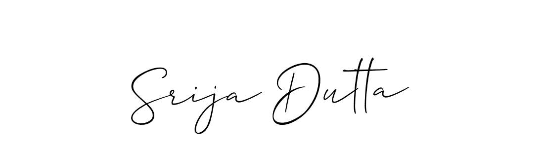 Allison_Script is a professional signature style that is perfect for those who want to add a touch of class to their signature. It is also a great choice for those who want to make their signature more unique. Get Srija Dutta name to fancy signature for free. Srija Dutta signature style 2 images and pictures png