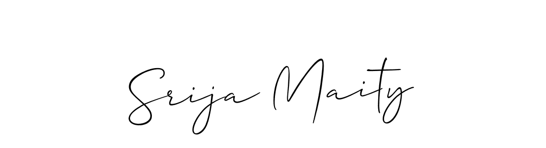 Design your own signature with our free online signature maker. With this signature software, you can create a handwritten (Allison_Script) signature for name Srija Maity. Srija Maity signature style 2 images and pictures png