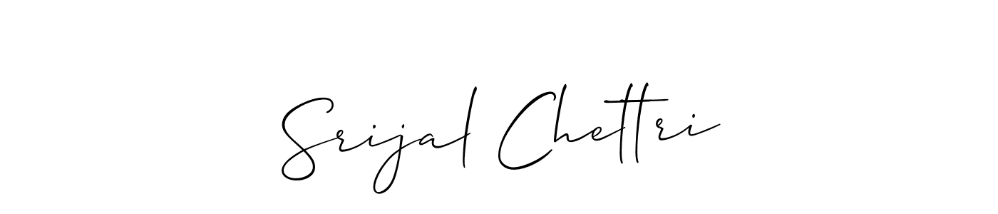 It looks lik you need a new signature style for name Srijal Chettri. Design unique handwritten (Allison_Script) signature with our free signature maker in just a few clicks. Srijal Chettri signature style 2 images and pictures png