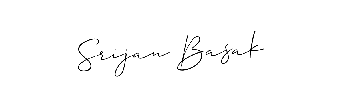 Allison_Script is a professional signature style that is perfect for those who want to add a touch of class to their signature. It is also a great choice for those who want to make their signature more unique. Get Srijan Basak name to fancy signature for free. Srijan Basak signature style 2 images and pictures png