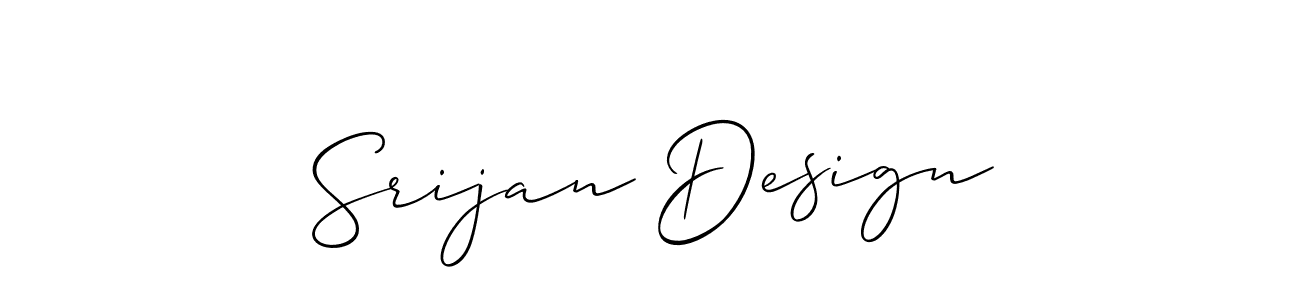 Create a beautiful signature design for name Srijan Design. With this signature (Allison_Script) fonts, you can make a handwritten signature for free. Srijan Design signature style 2 images and pictures png