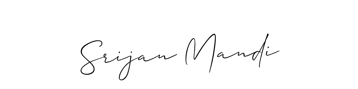 Also we have Srijan Mandi name is the best signature style. Create professional handwritten signature collection using Allison_Script autograph style. Srijan Mandi signature style 2 images and pictures png