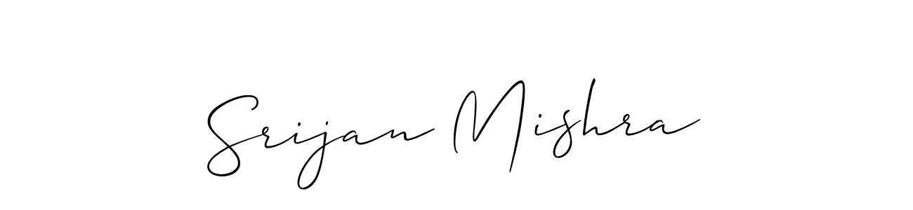 How to make Srijan Mishra signature? Allison_Script is a professional autograph style. Create handwritten signature for Srijan Mishra name. Srijan Mishra signature style 2 images and pictures png