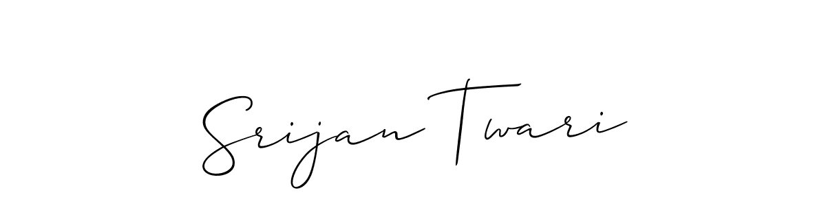 The best way (Allison_Script) to make a short signature is to pick only two or three words in your name. The name Srijan Twari include a total of six letters. For converting this name. Srijan Twari signature style 2 images and pictures png