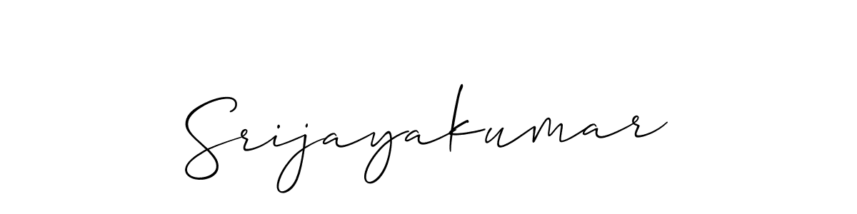 Make a beautiful signature design for name Srijayakumar. With this signature (Allison_Script) style, you can create a handwritten signature for free. Srijayakumar signature style 2 images and pictures png