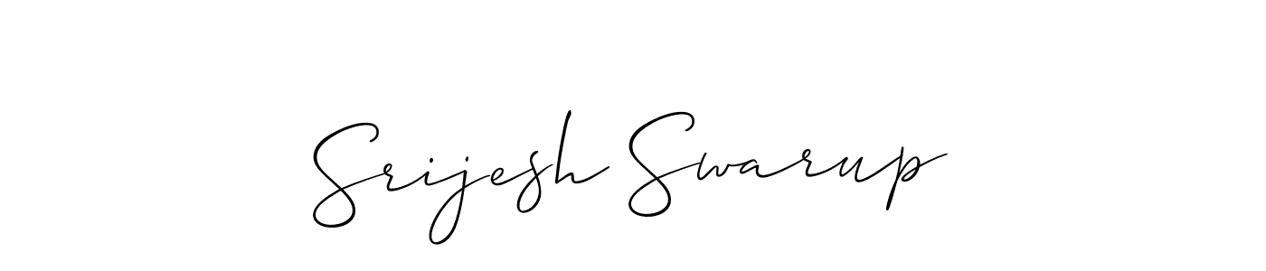You should practise on your own different ways (Allison_Script) to write your name (Srijesh Swarup) in signature. don't let someone else do it for you. Srijesh Swarup signature style 2 images and pictures png