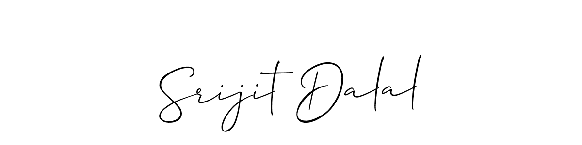 Also we have Srijit Dalal name is the best signature style. Create professional handwritten signature collection using Allison_Script autograph style. Srijit Dalal signature style 2 images and pictures png