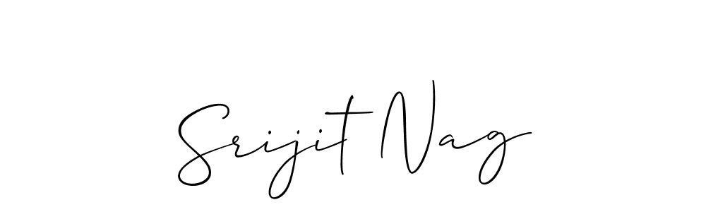 How to make Srijit Nag name signature. Use Allison_Script style for creating short signs online. This is the latest handwritten sign. Srijit Nag signature style 2 images and pictures png