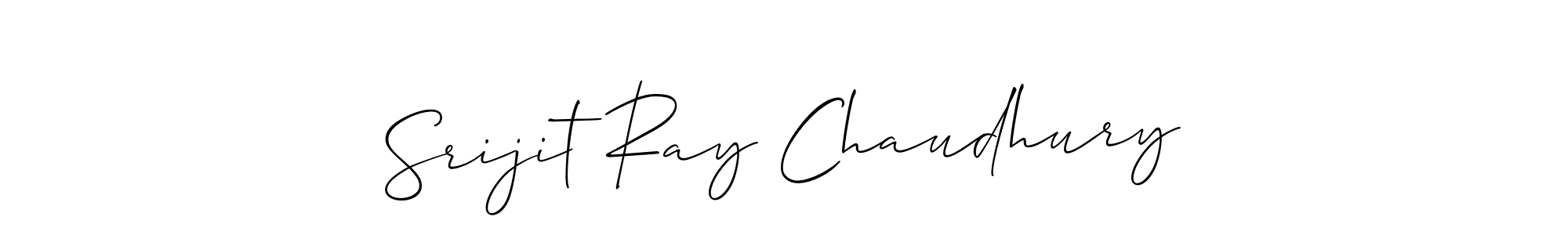 Allison_Script is a professional signature style that is perfect for those who want to add a touch of class to their signature. It is also a great choice for those who want to make their signature more unique. Get Srijit Ray Chaudhury name to fancy signature for free. Srijit Ray Chaudhury signature style 2 images and pictures png