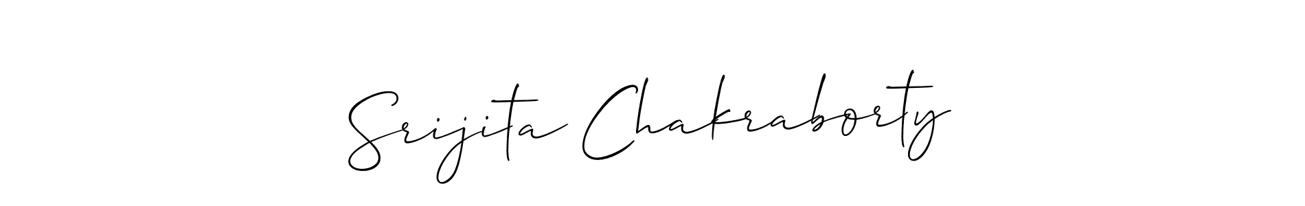 How to make Srijita Chakraborty name signature. Use Allison_Script style for creating short signs online. This is the latest handwritten sign. Srijita Chakraborty signature style 2 images and pictures png