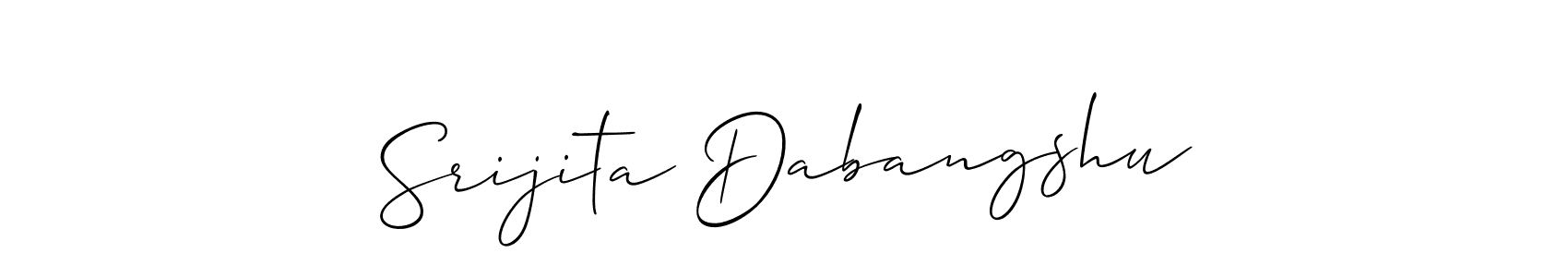 Once you've used our free online signature maker to create your best signature Allison_Script style, it's time to enjoy all of the benefits that Srijita Dabangshu name signing documents. Srijita Dabangshu signature style 2 images and pictures png